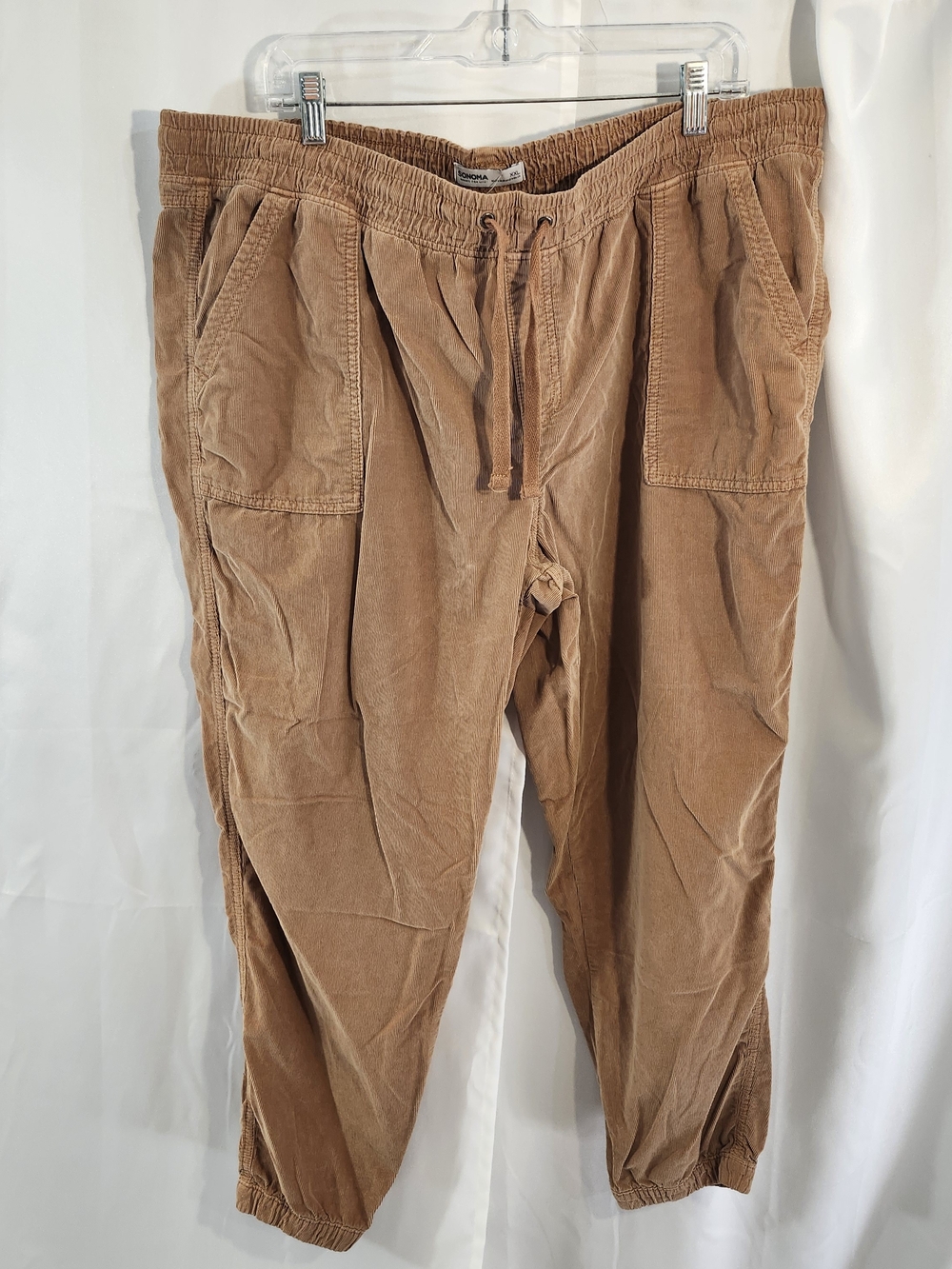 Sonoma Tan Corduroy Drawstring Joggers